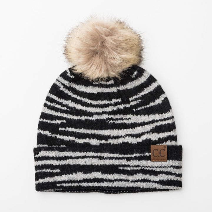 C C® Zebra Pom Beanie