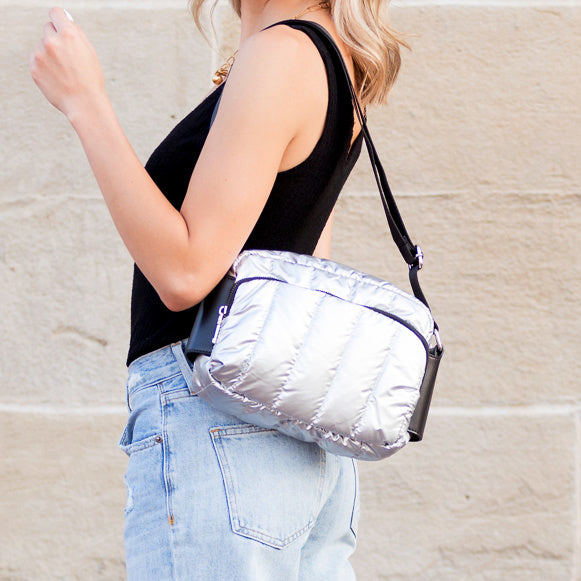 River Metallic Puffer Crossbody 1