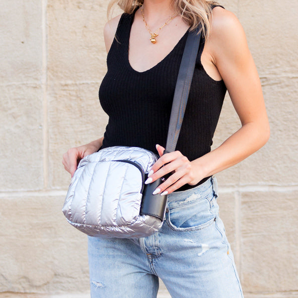 River Metallic Puffer Crossbody 1
