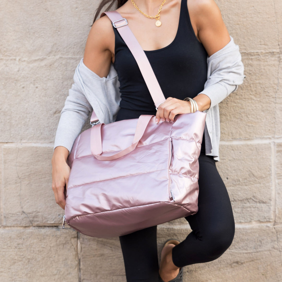 Metallic Puffer Tote 1