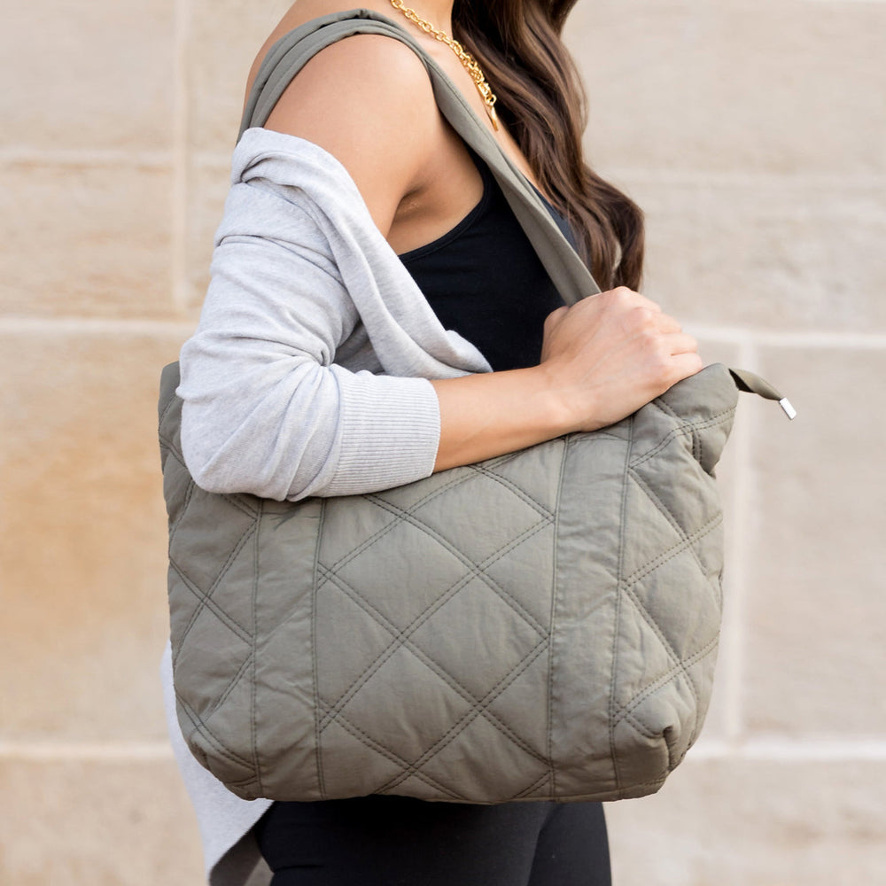 Black Quilted Tote 1