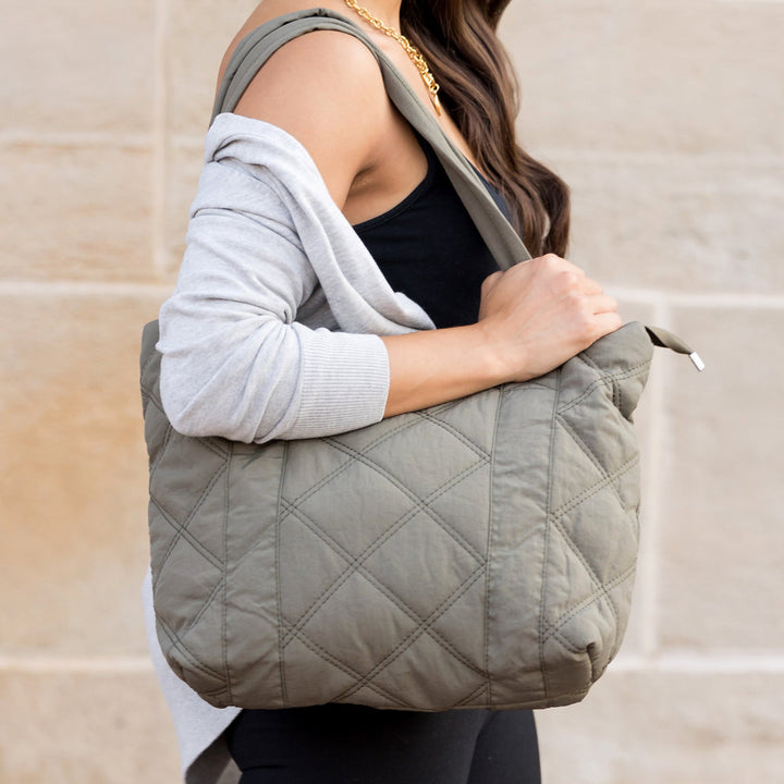 Black Quilted Tote 1