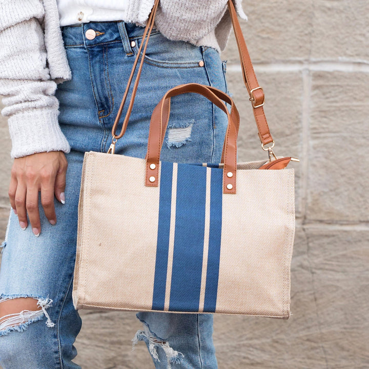 Canvas Stripe Tote 1