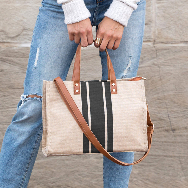Canvas Stripe Tote 1