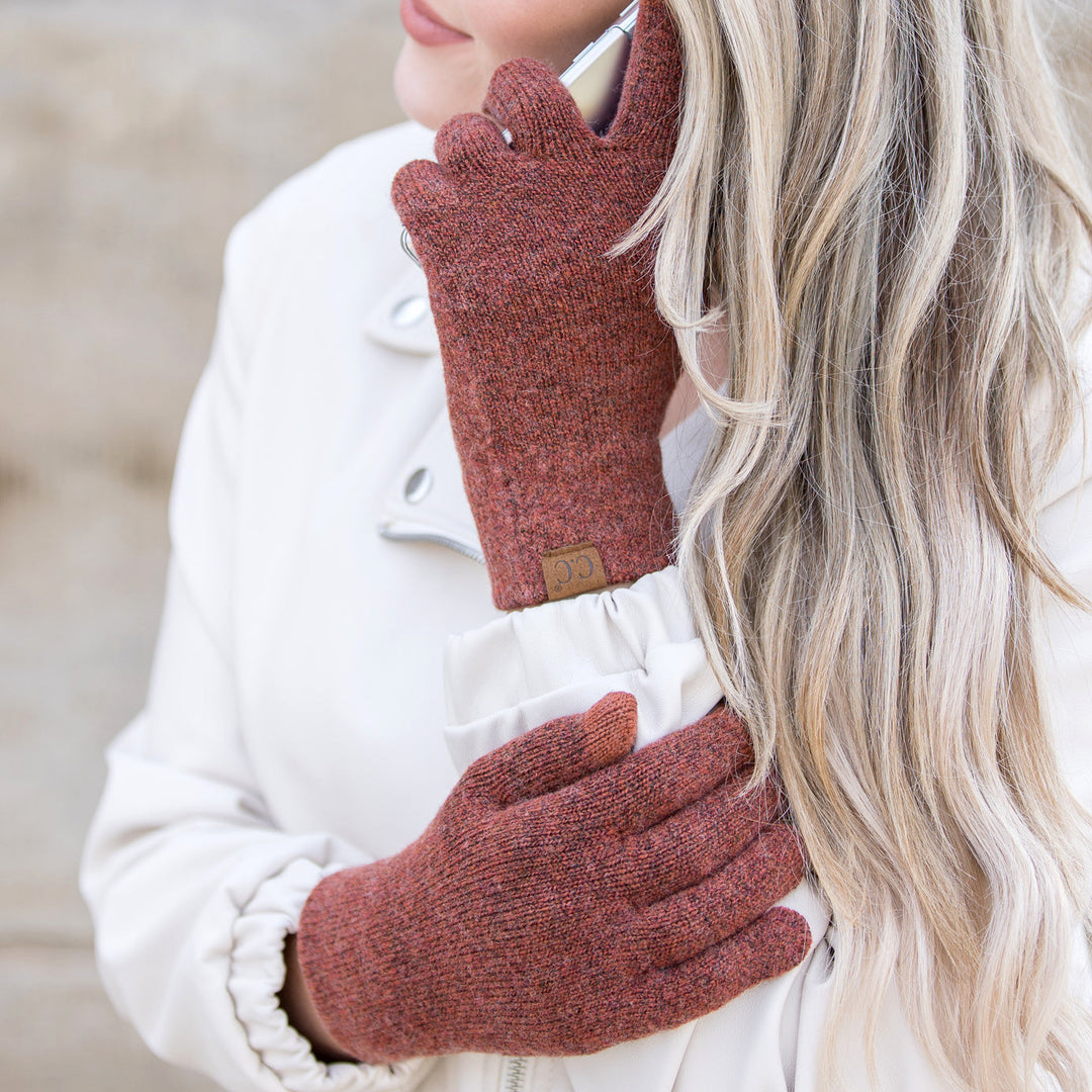 Burnt Henna C C® Cashmere Blend Touch Gloves