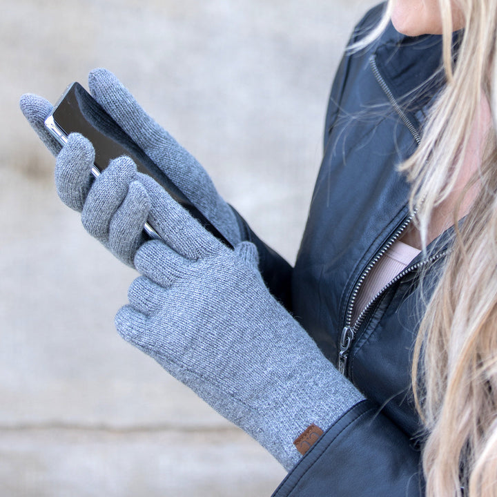 Steel Blue C C® Cashmere Blend Touch Gloves