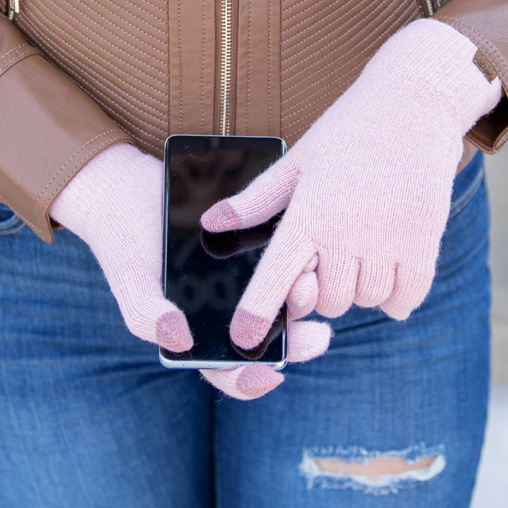 Rose Tan C C® Cashmere Blend Touch Gloves