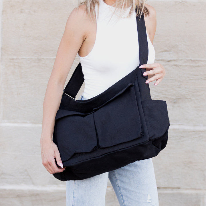 Nova Oversize Canvas Messenger Bag 1