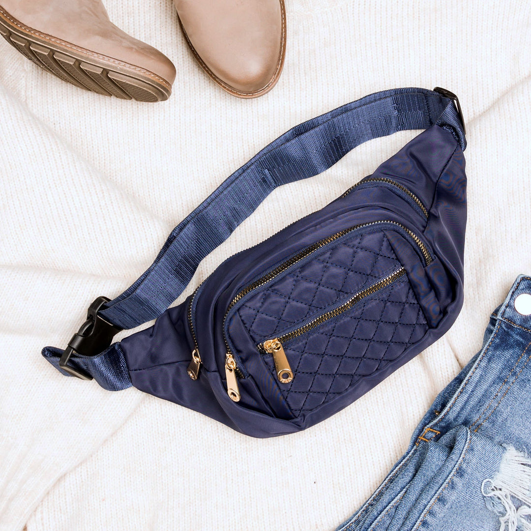 Quilted Sling Belt Bag