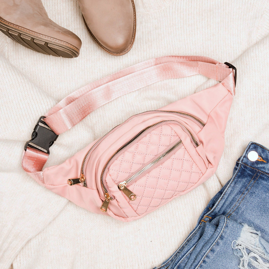 Quilted Sling Belt Bag