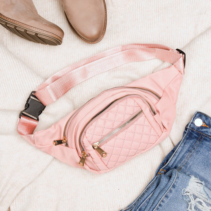 Quilted Sling Belt Bag
