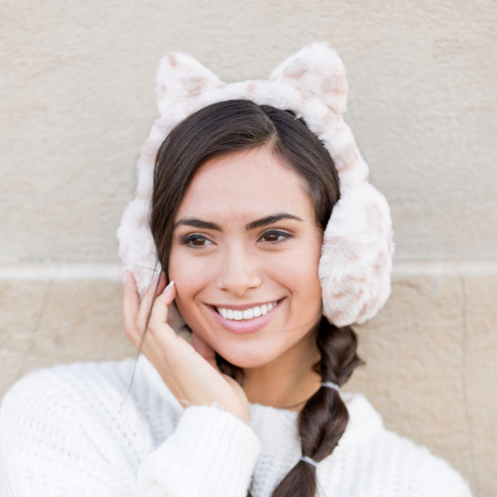 Pink Multi Animal Print Ear Muffs