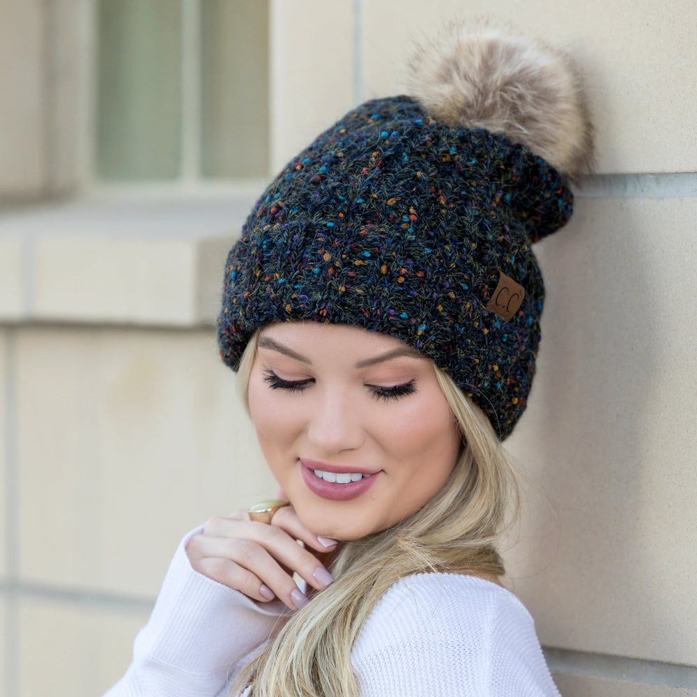 Burnt Orange C C® Confetti Pom Beanie