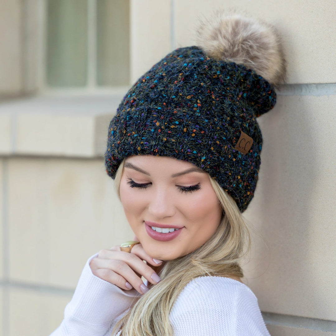 Burnt Orange C C® Confetti Pom Beanie