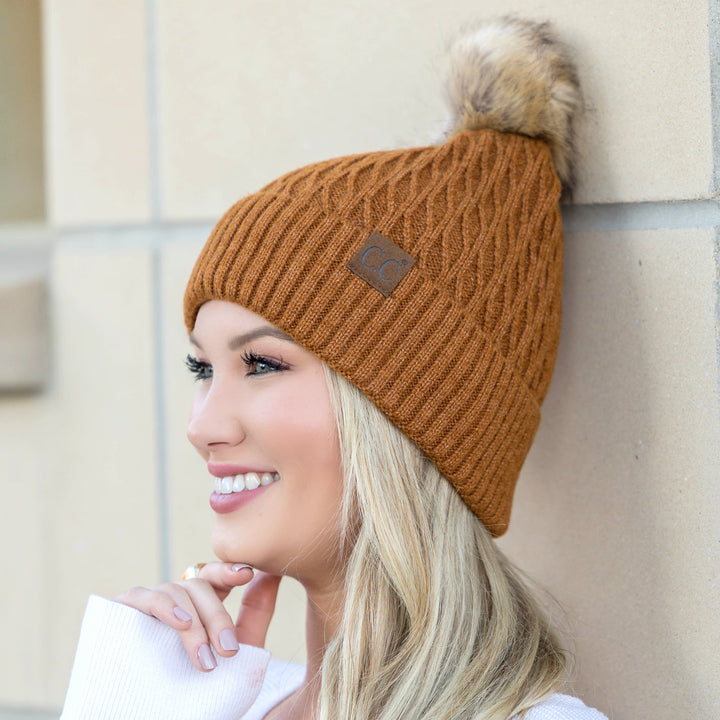 C C® Honeycomb Pom Beanie