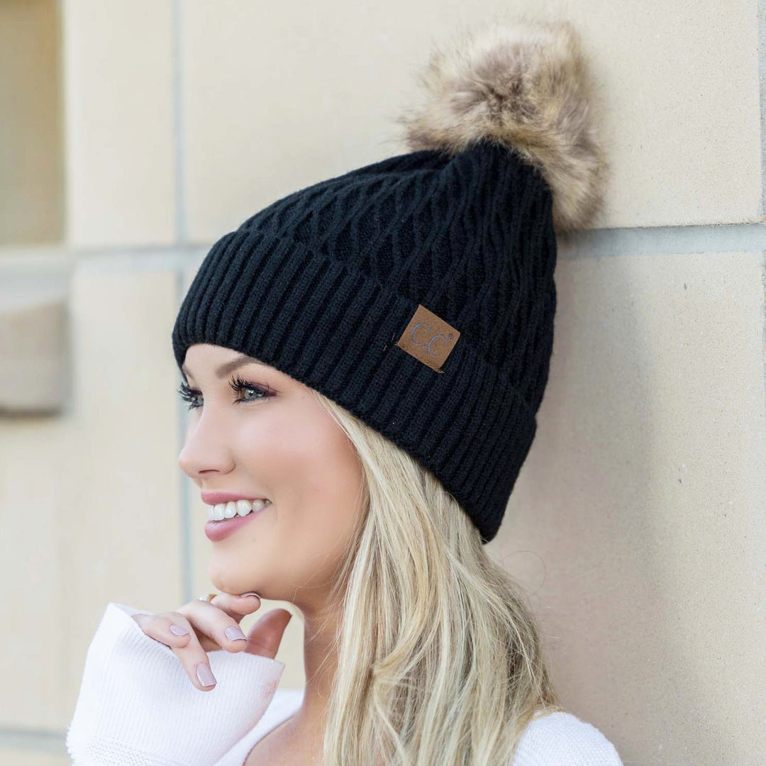 C C® Honeycomb Pom Beanie