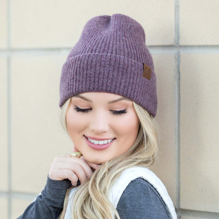 Coco Berry C C® Fine Yarn Cuff Beanie