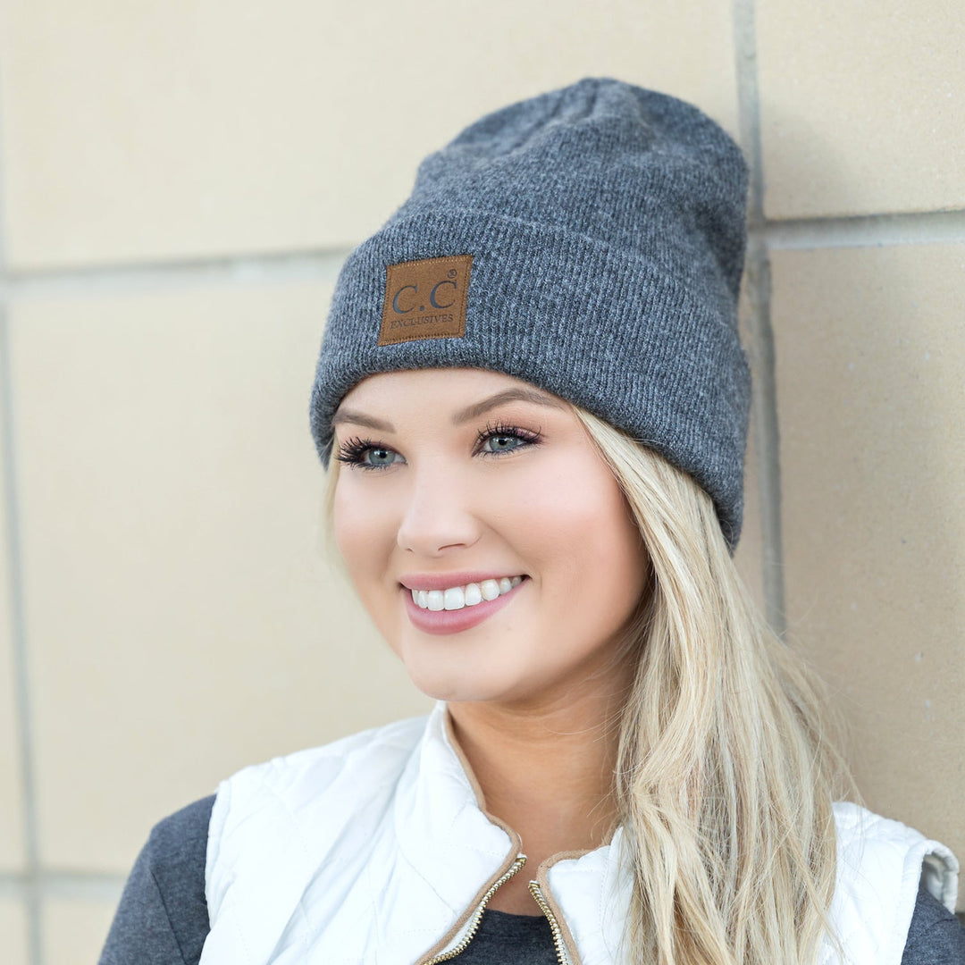 Heather Navy C C® Heathered Boyfriend Beanie