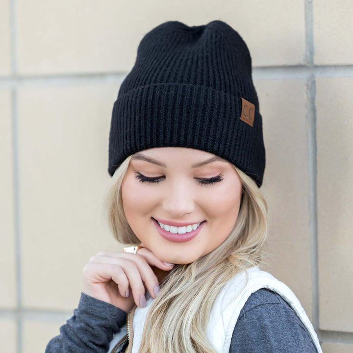 Burnt Henna C C® Fine Yarn Cuff Beanie