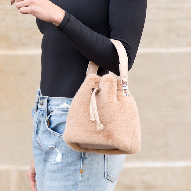 Elle Convertible Plush Top Handle Crossbody 1