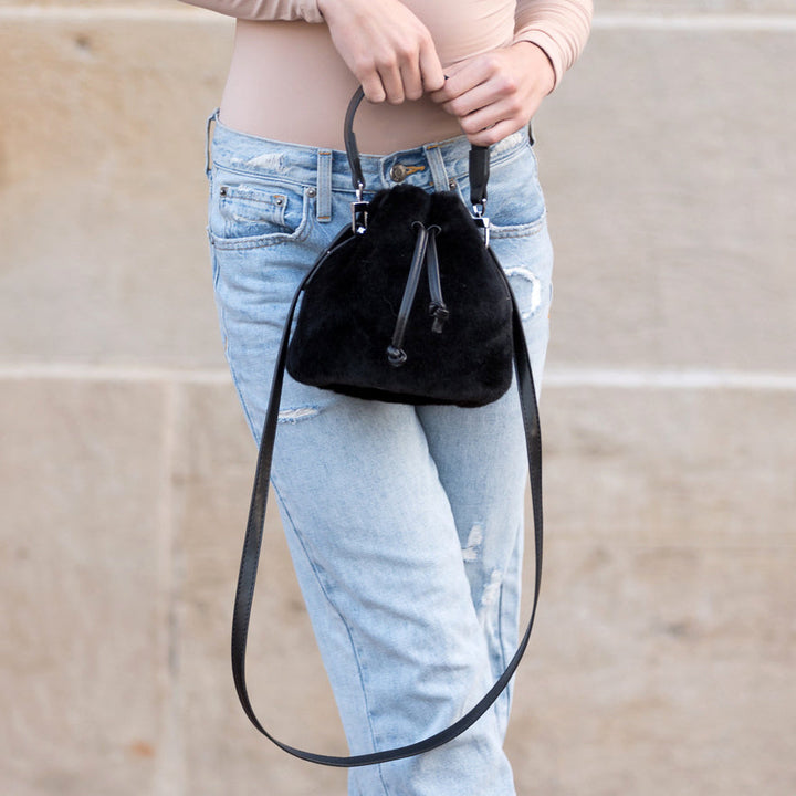 Elle Convertible Plush Top Handle Crossbody 1