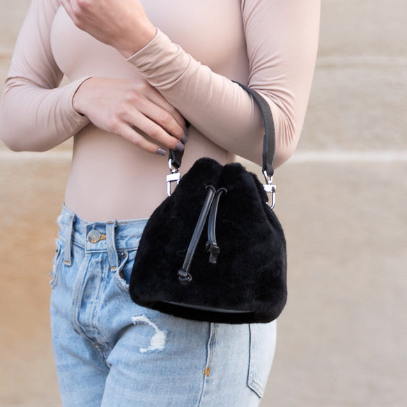 Elle Convertible Plush Top Handle Crossbody 1