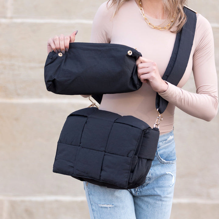 Almond Romy Foldover Puffer Crossbody