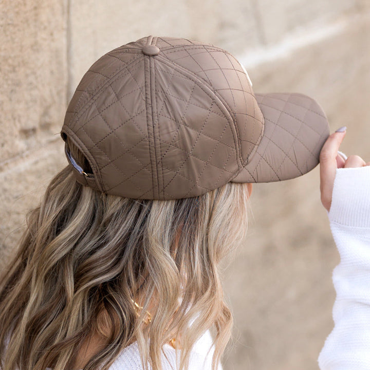 Quilted Puffer Ball Cap 1