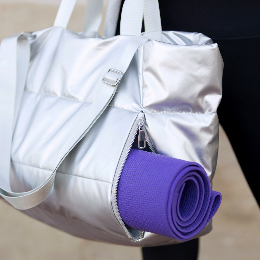 Metallic Puffer Tote 1