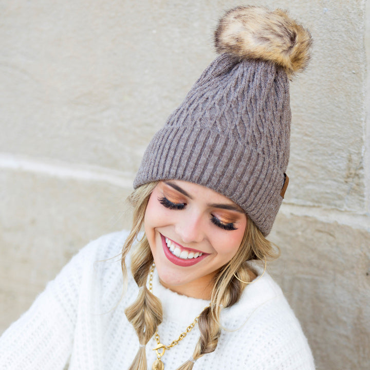Golden Camel C C® Honeycomb Pom Beanie