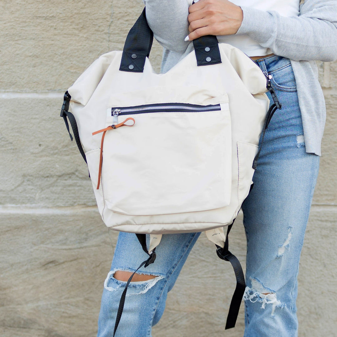 Gray Everyday Backpack Tote 1