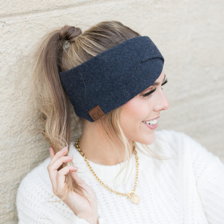Navy C C® Fine Yarn Cuff Headwrap
