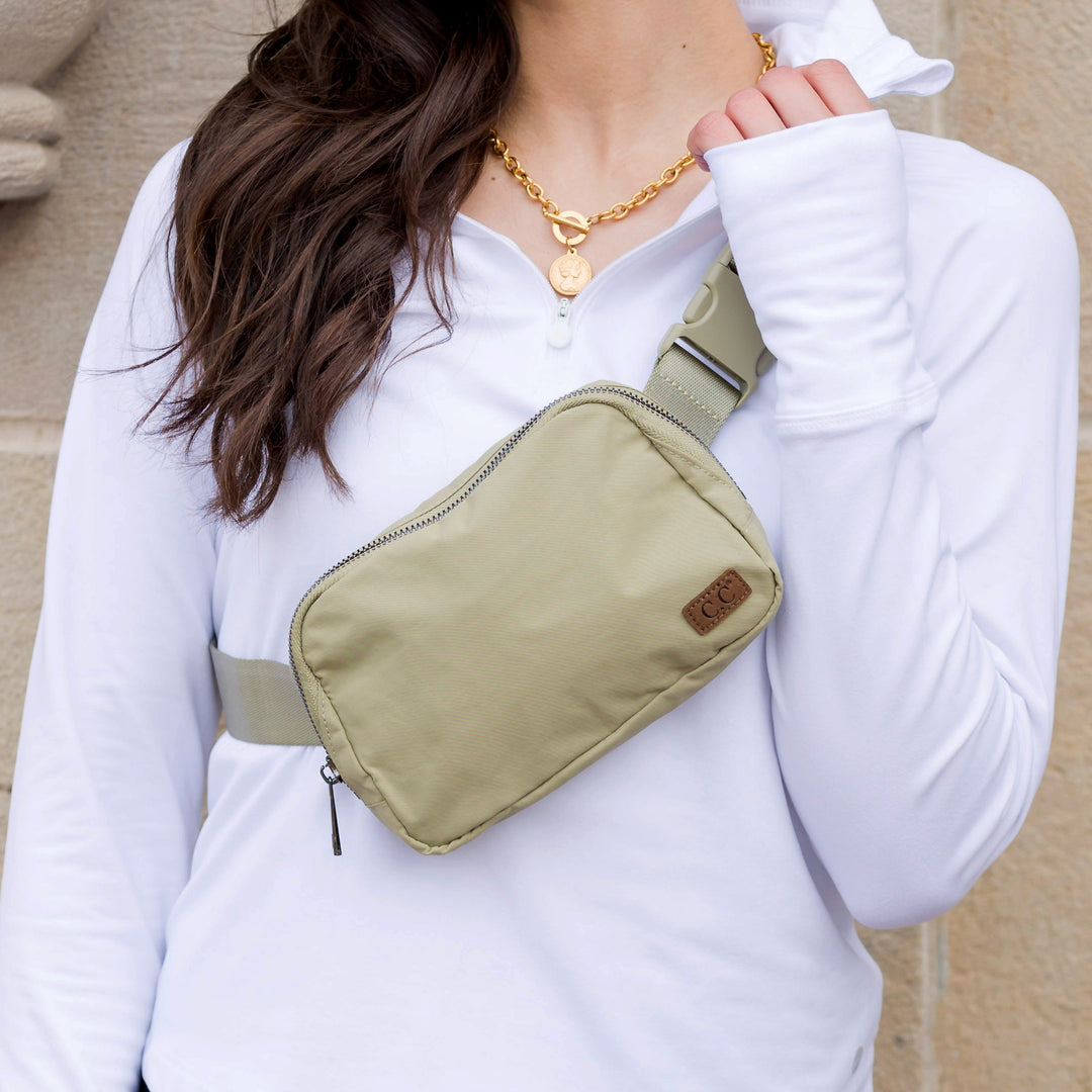 Lt. Gray Cc Everywhere Nylon Sling Belt Bag