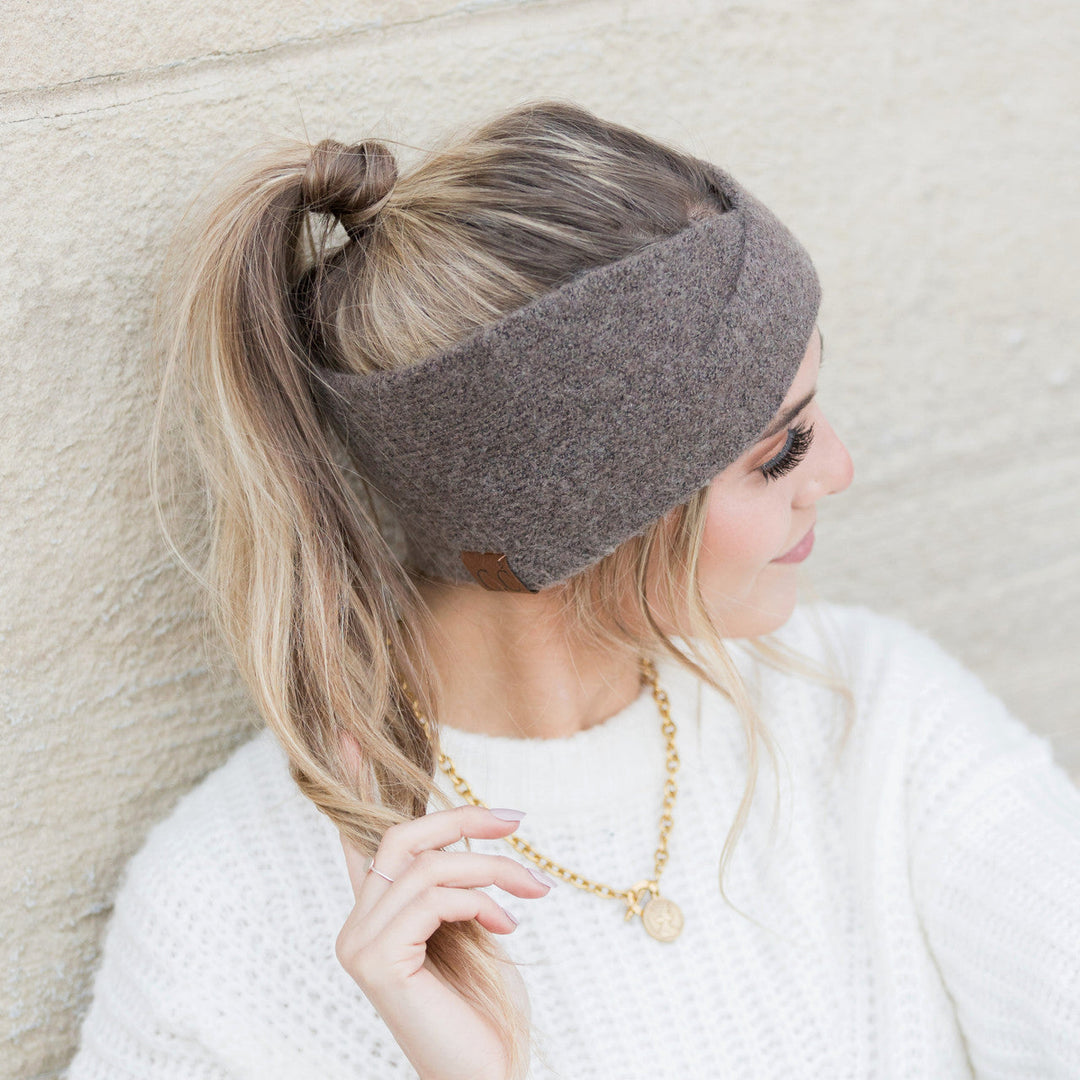 Earth Brown C C® Fine Yarn Cuff Headwrap