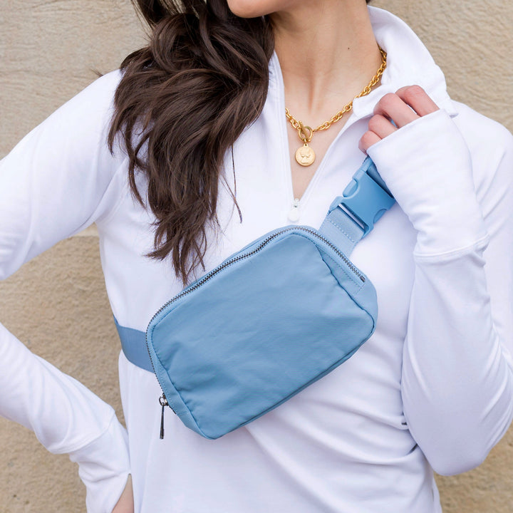 Mauve Roam Nylon Sling Crossbody Belt Bum Fanny Waist Bag