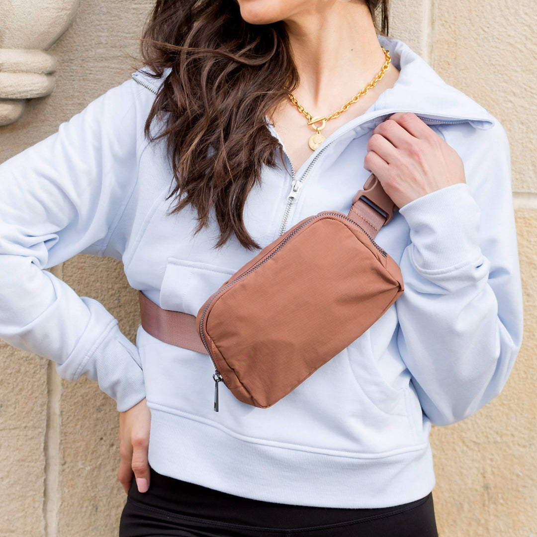 Lt Gray Roam Nylon Sling Crossbody Belt Bum Fanny Waist Bag