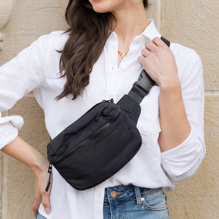 Gray Adventurer Nylon Sling Crossbody Belt Bum Fanny Waist Bag