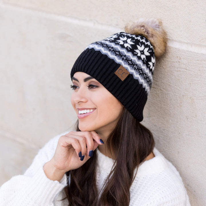 C C® Nordic Fair Isle Pom Beanie Hat
