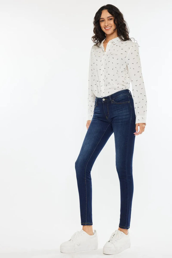 Super Dark Kancan Mid Rise Super Skinny Jeans