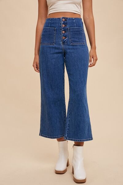 Dark Annie Wear Button Fly High Waist Jeans