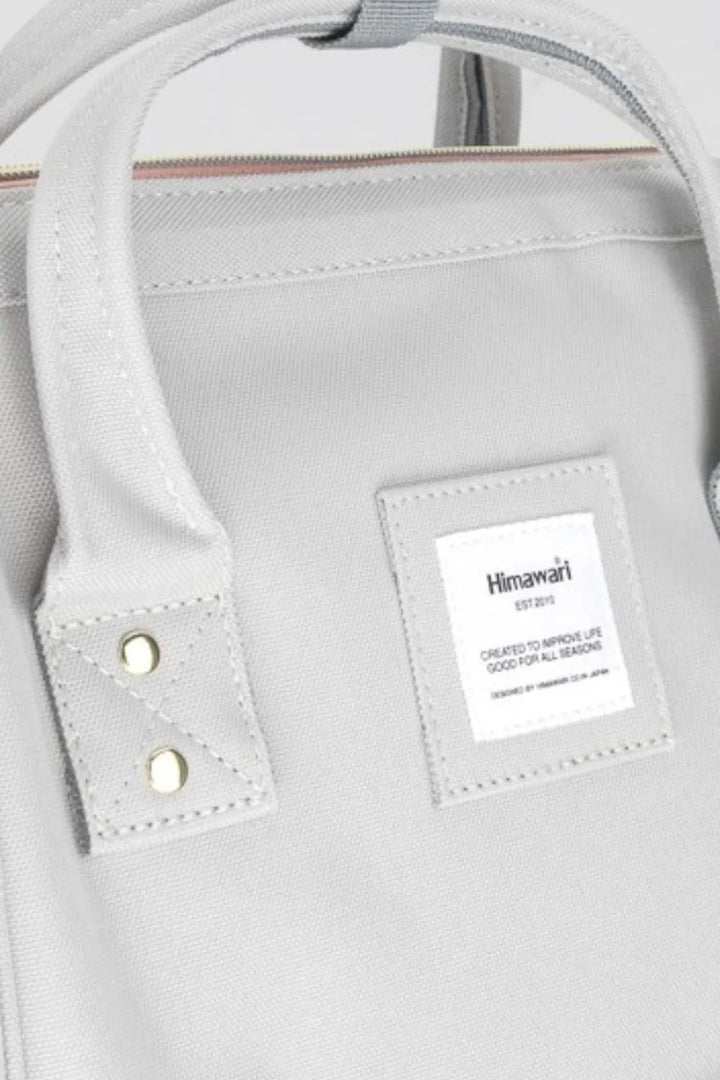 Himawari Contrast Waterproof Canvas Backpack Bag With Side Pockets