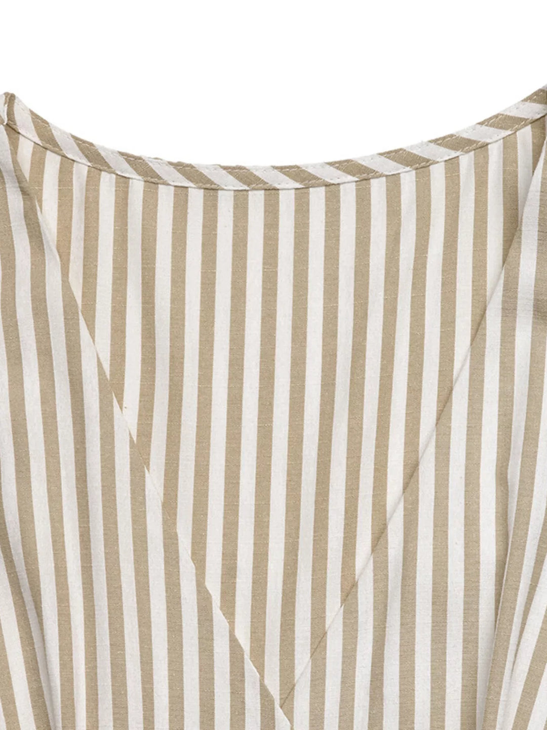 Striped Button Front Wide Leg Jumpsuit