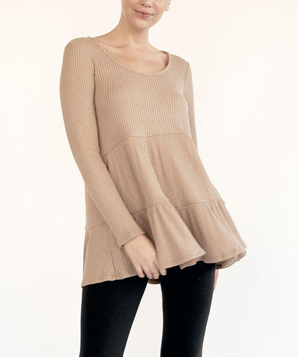 MOCHA Bamboo Waffle Babydoll Tunic 1