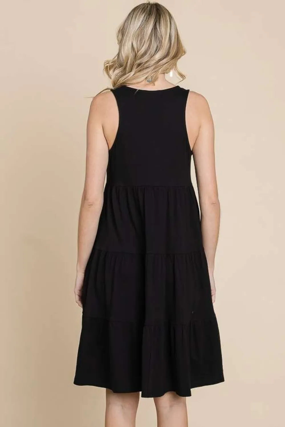 Black Culture Code Racerback Tiered Tank Dress