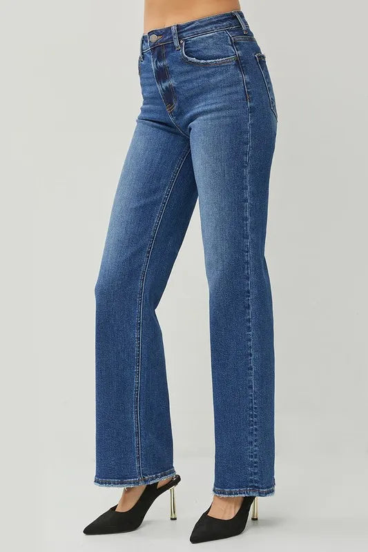 Dark Risen High Rise Straight Jeans 2