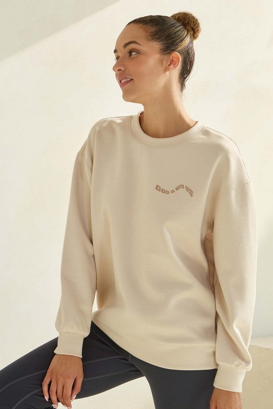 God Is With Us Ultra Comfy Pullover Sweatshirt