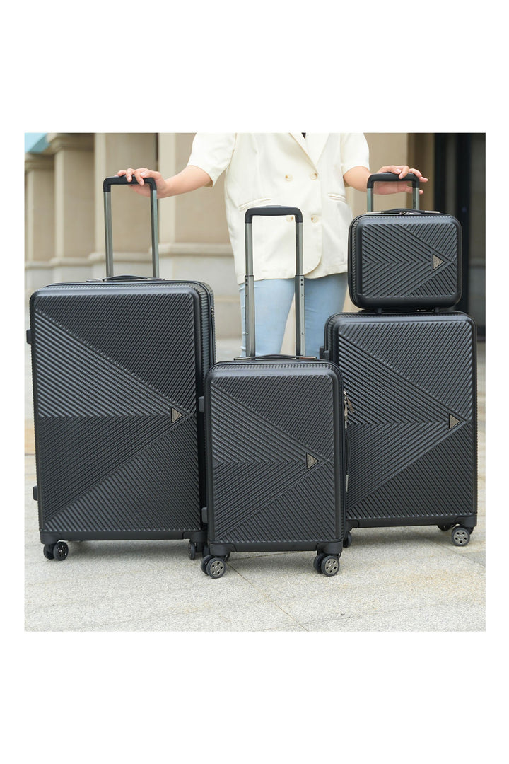 Black Mkf Felicity Luggage Set By Mia K 4 Piece Set