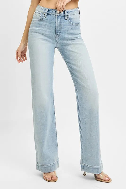 Light Risen High Rise Straight Jeans 1