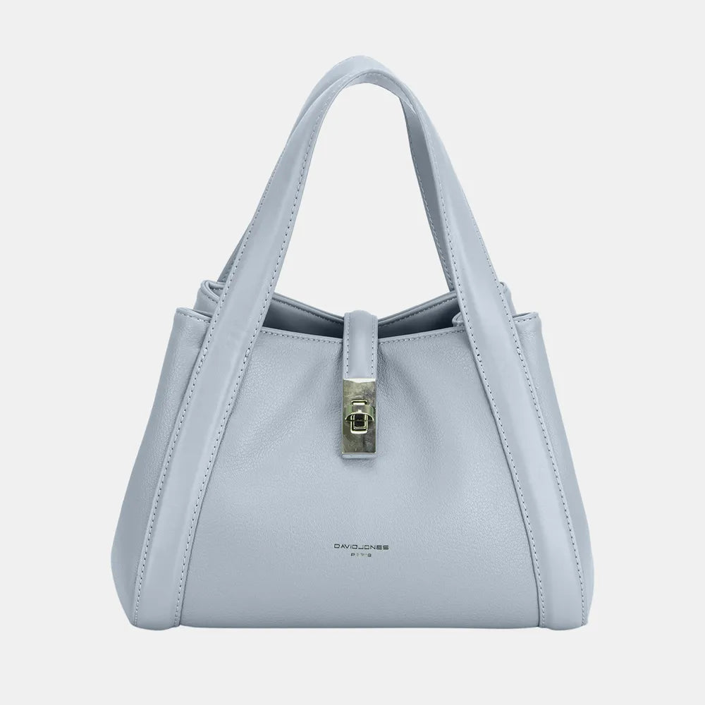 Beige David Jones Pu Leather Bucket Bag