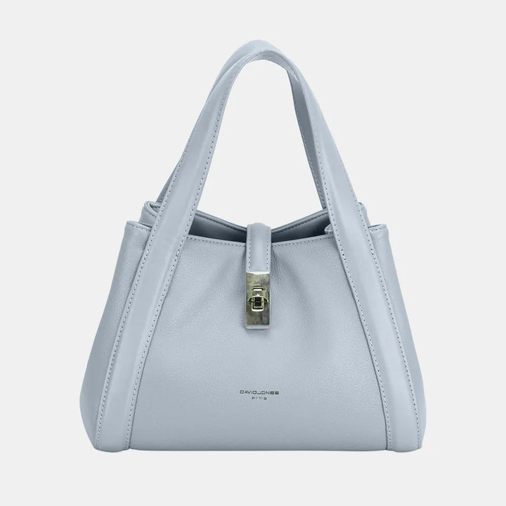 Beige David Jones Pu Leather Bucket Bag